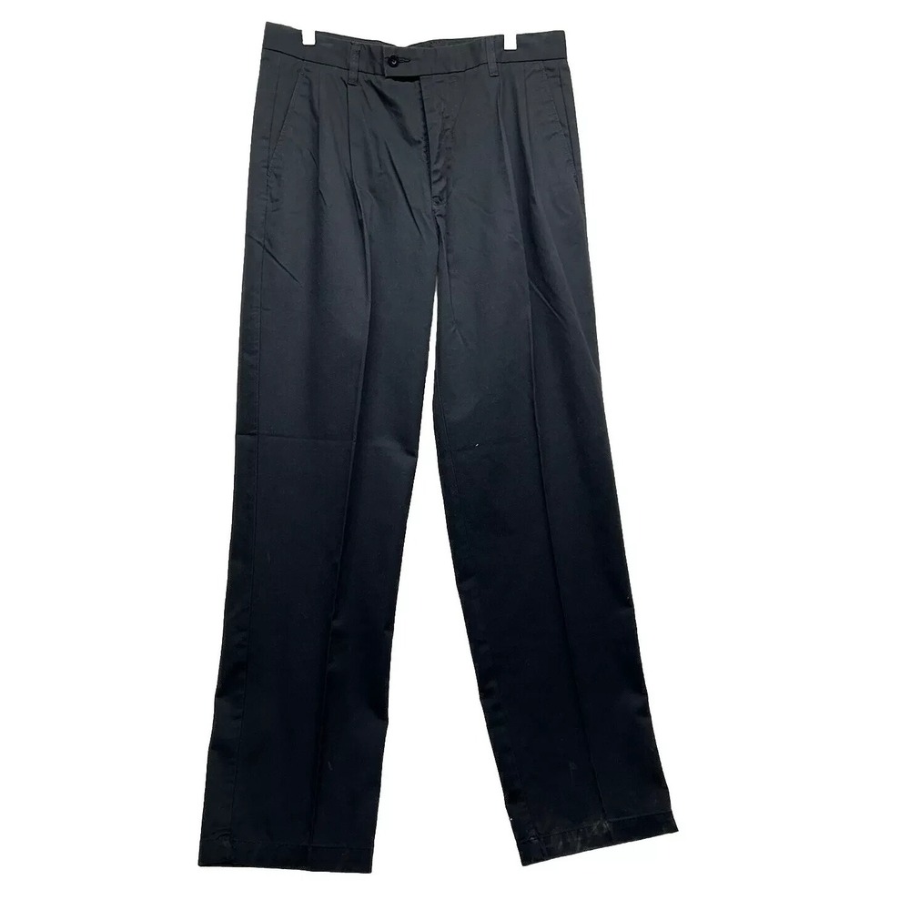 Ashworth Mens Size 34X34 Black Straight Leg Chino Golf Pants New (J2)